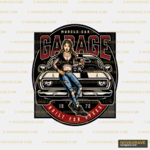 Muscle Garage Logo Design Sports Fitness - Design DTF