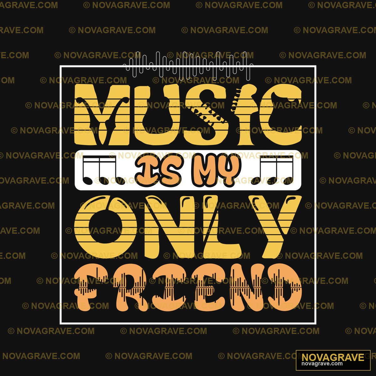 Music Is My Only Sound Music Culture - DTF Transfer Design