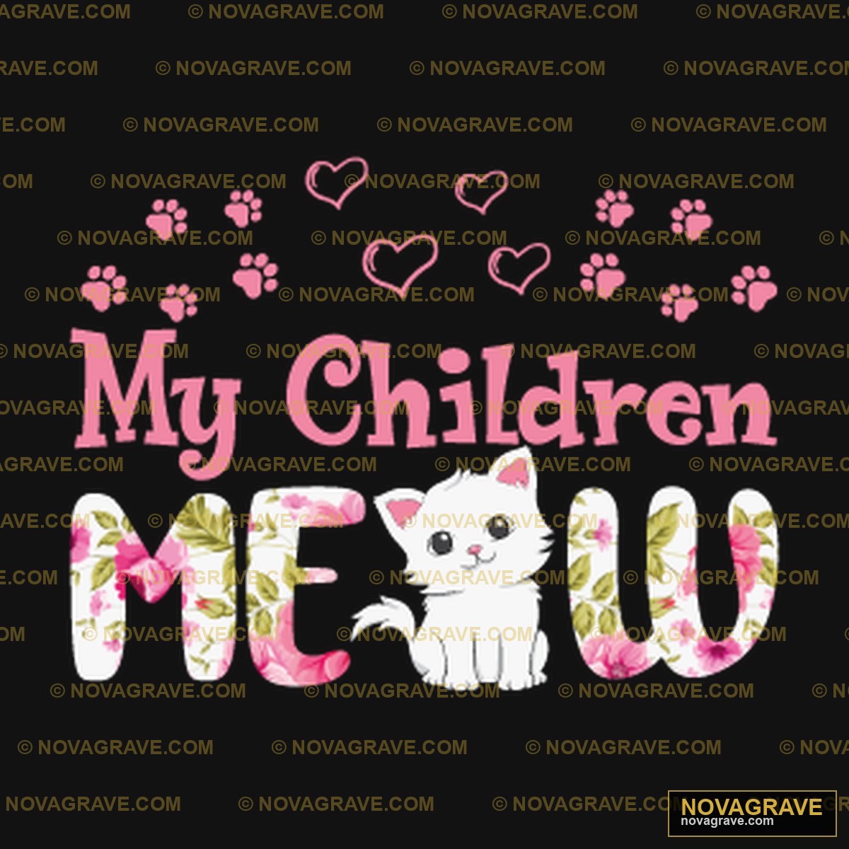 My Cat Meow Animals Wildlife - DTF Transfer Design