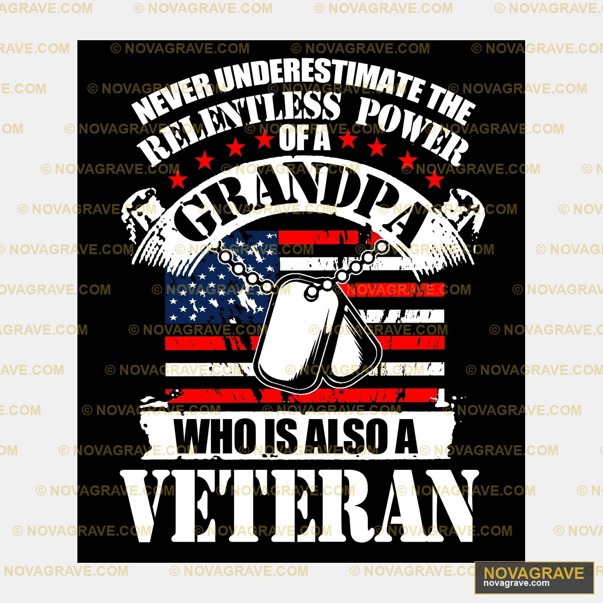 Never Under The Power Of A Veteran Patriotic Military - DTF Ontwerp
