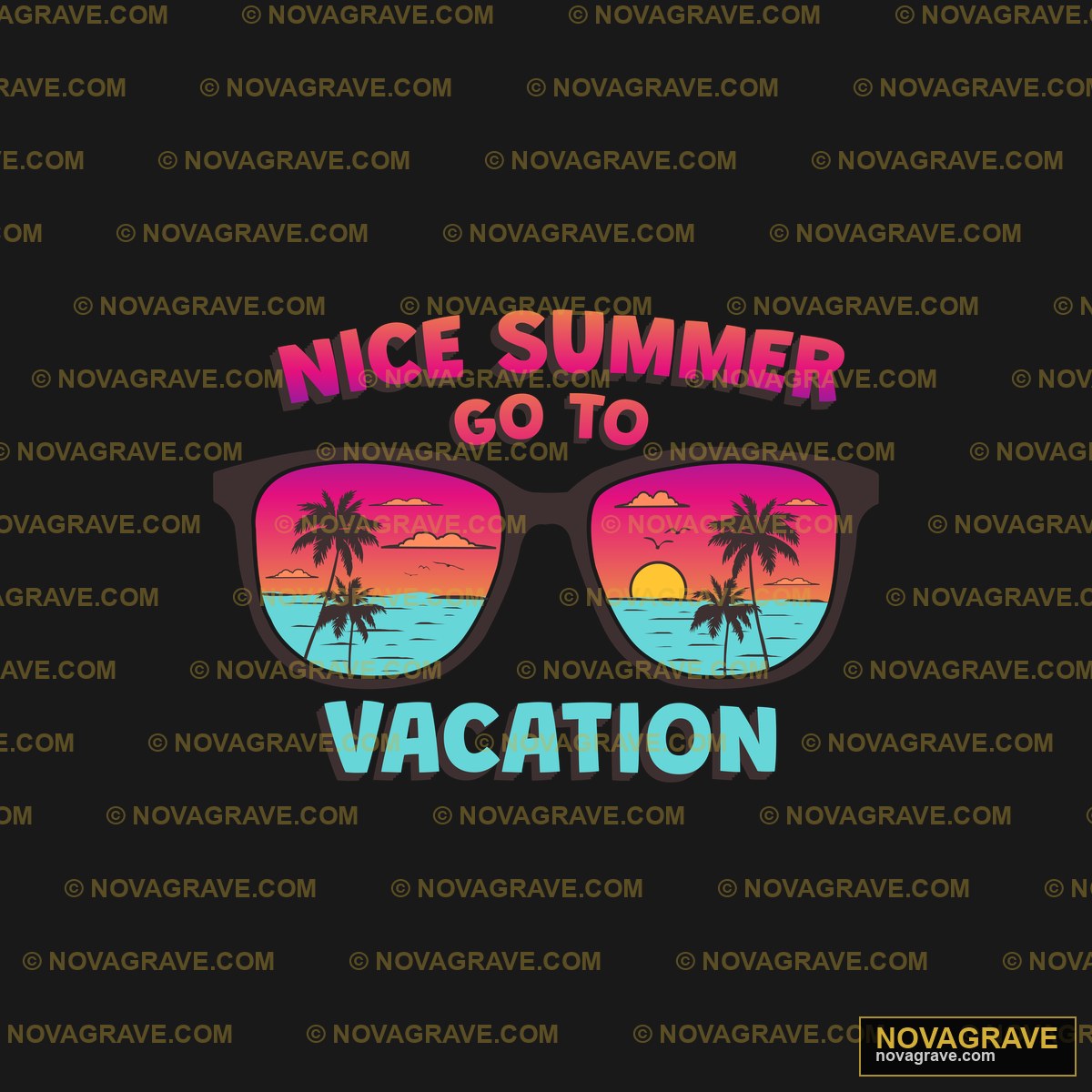Nice Summer Vacation Sunglasses Animals Wildlife - DTF Transfer Design