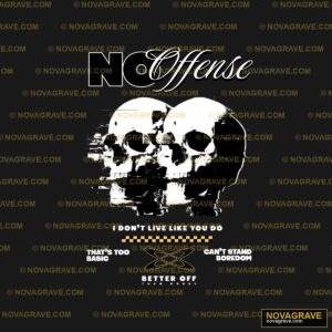 No Offense Skulls DTF Design - PNG SVG DXF Instant Download