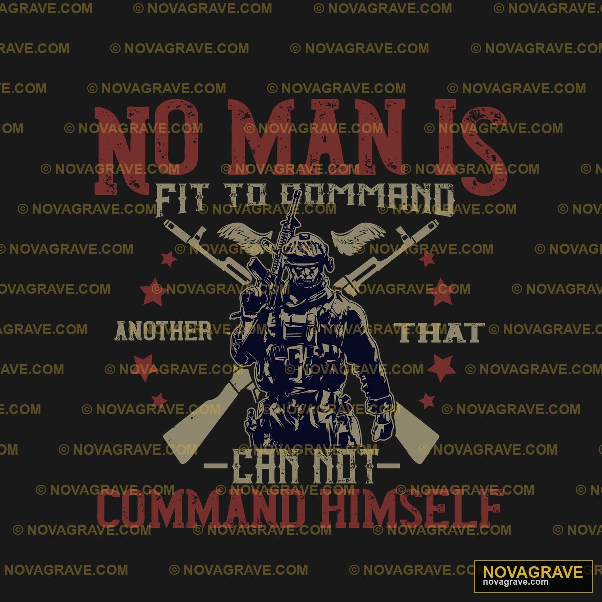 No Man Is A Fighter No Man Is A Commander Sports Fitness - DTF Transfer Design