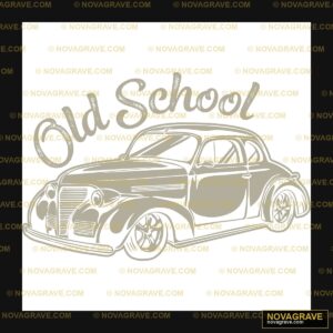 Old School Car Logo Retro Vintage - Design DTF