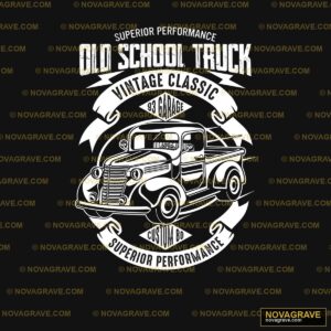 Old School Truck Shop Retro Vintage - Design DTF
