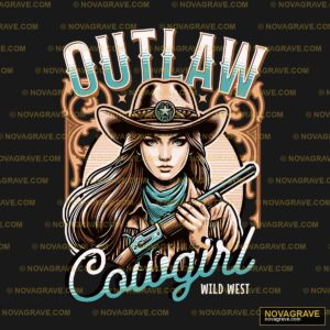 Outlaw Girl T Shirt Design Streetwear Urban - Design DTF