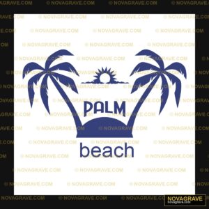 Palm Beach Logo Nature Botanical - DTF Ontwerp