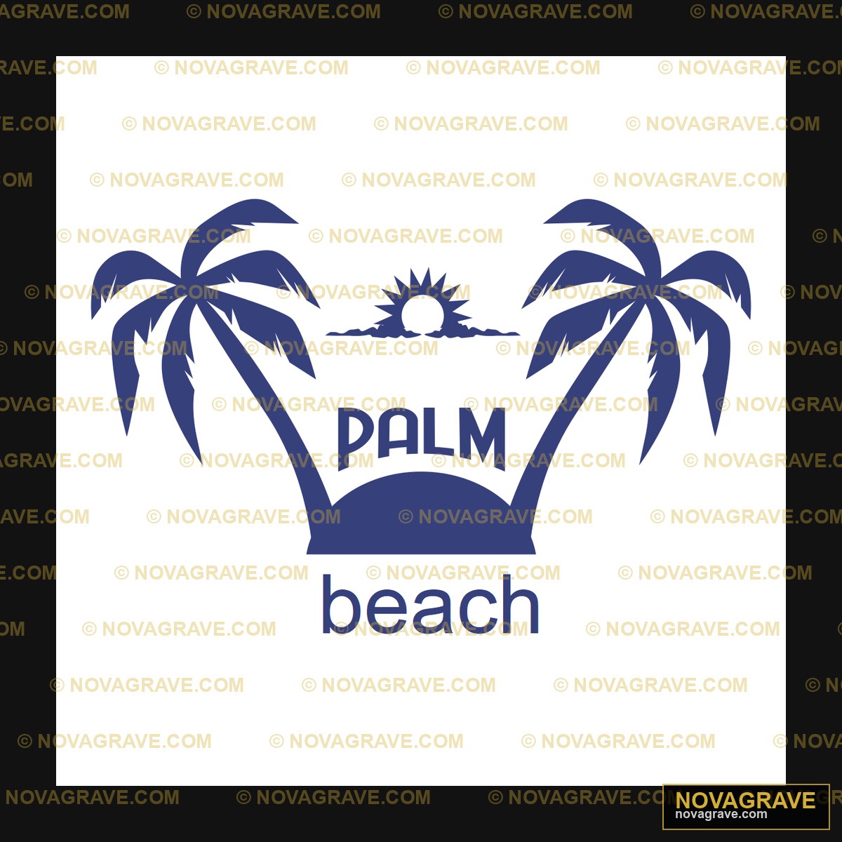 Palm Beach Logo Nature Botanical - Design DTF
