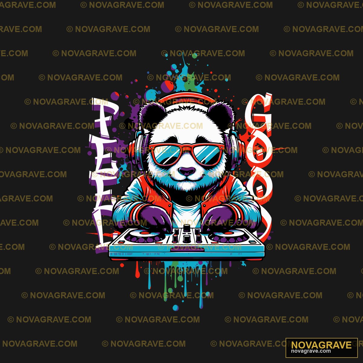 Panda Dj By Theartion Animals Wildlife 2 - Design DTF
