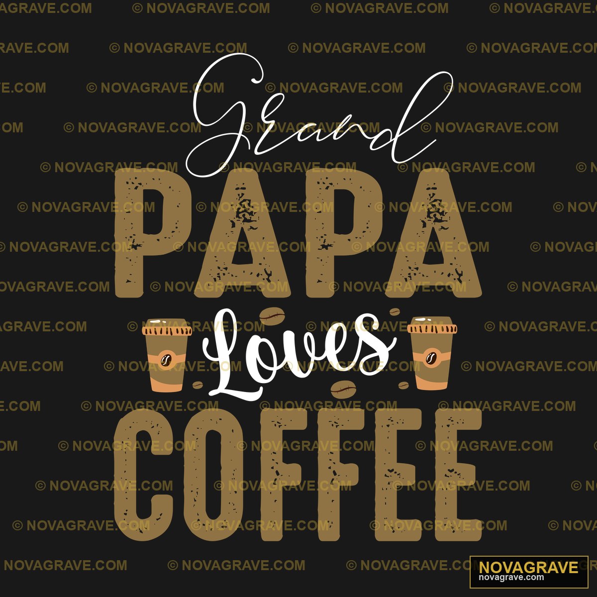 Papa Coffee Coffee Art Print Family Kids - Design DTF