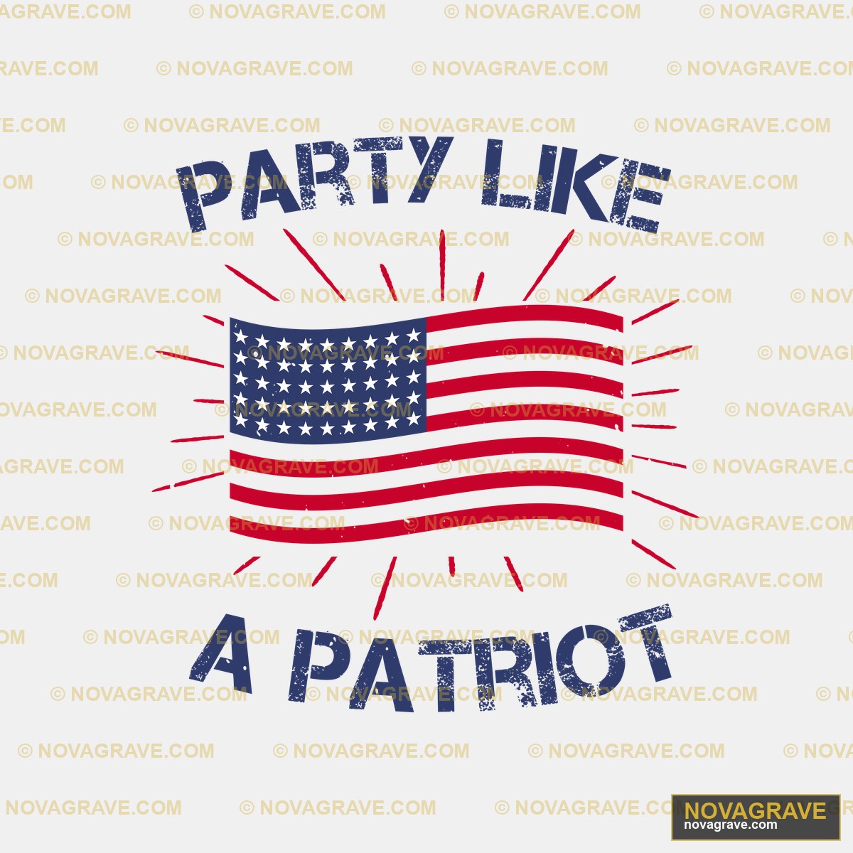 Party Like A Patriot Patriotic Military - DTF Ontwerp
