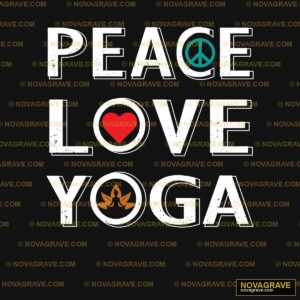 Peace Love Yoga Seasonal Holiday - DTF Transfer Design