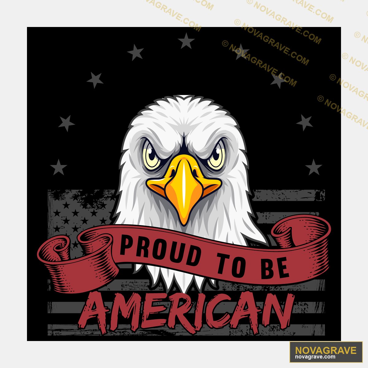 Proud to Be American Eagle Flag DTF Design SVG PNG DXF