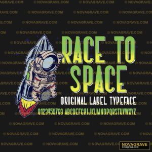 Race To Space Font Nature Botanical - DTF Transfer Design