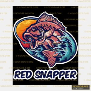 Red Snapper Fishing Fish Animals Wildlife - DTF Ontwerp
