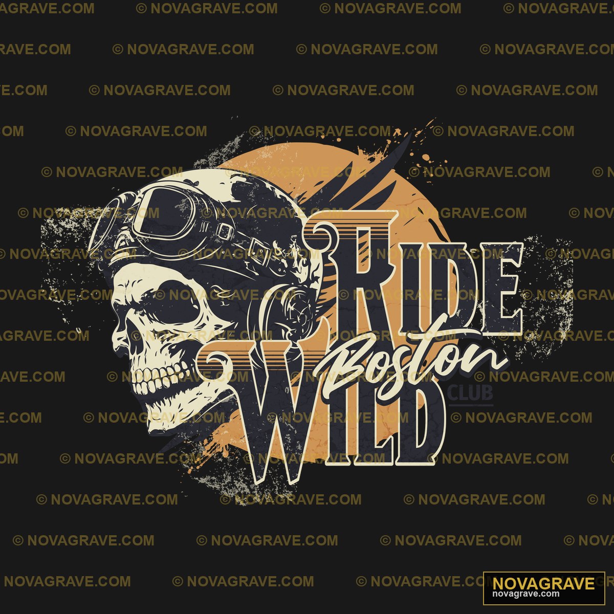 Ride With Skull T Shirt Design Streetwear Urban - Design DTF