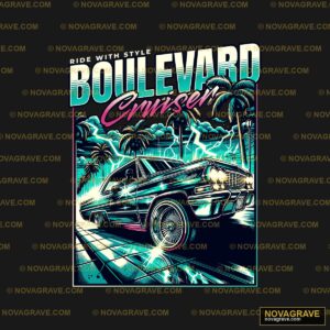 Boulevard Cruiser Lowrider DTF Design PNG SVG DXF