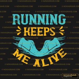 Running Helps Me Alive Other Designs - DTF Transfer Design