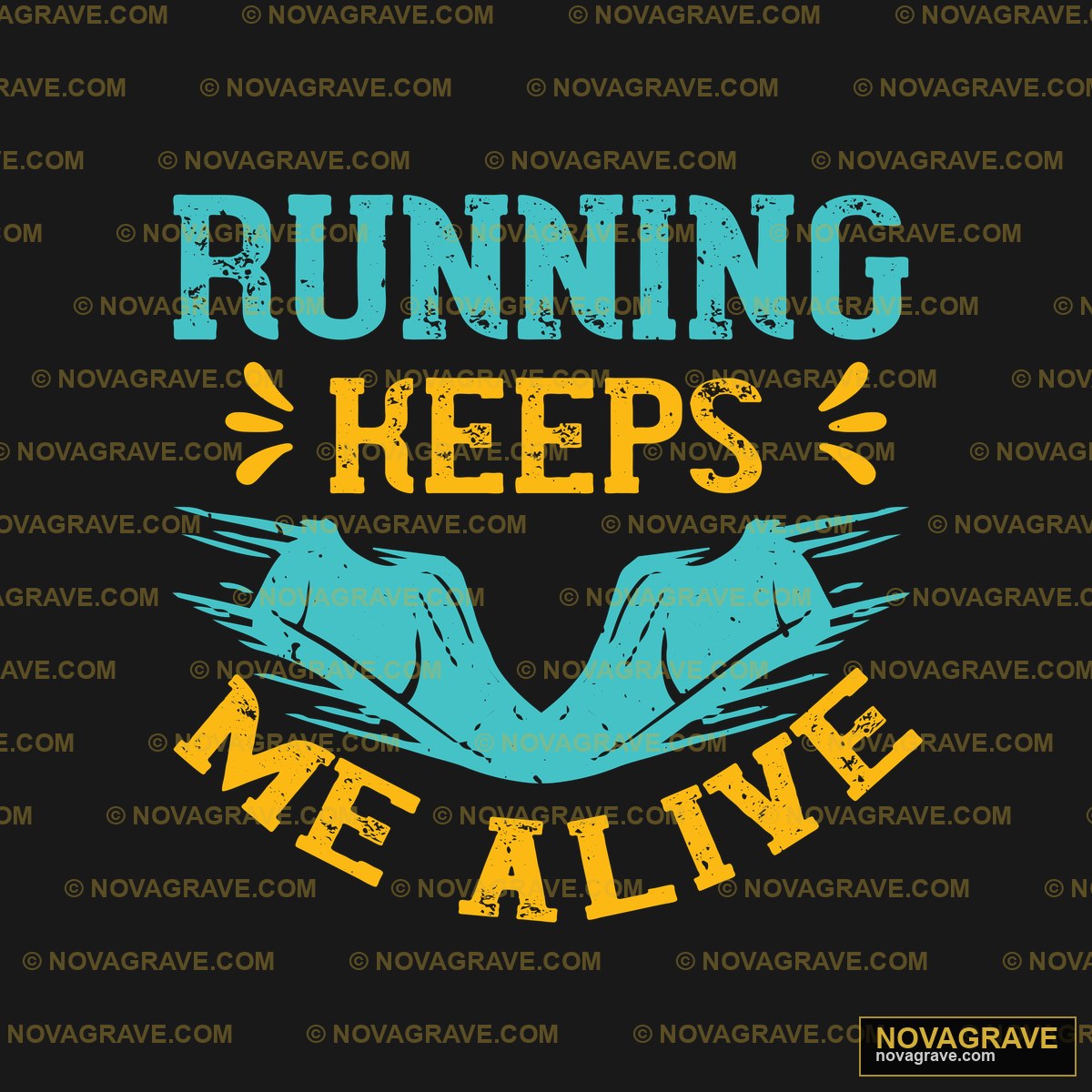 Running Helps Me Alive Other Designs - DTF Transfer Design
