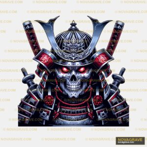 Samurai Skull Wallpapers Streetwear Urban - DTF Transfer Design