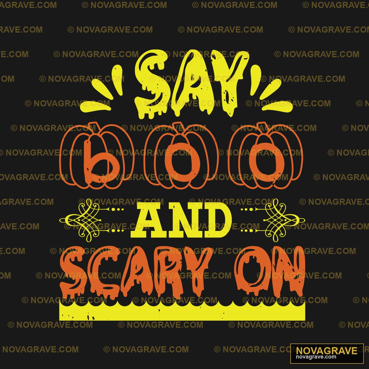 Say No And Scary On Typography Slogans - Design DTF