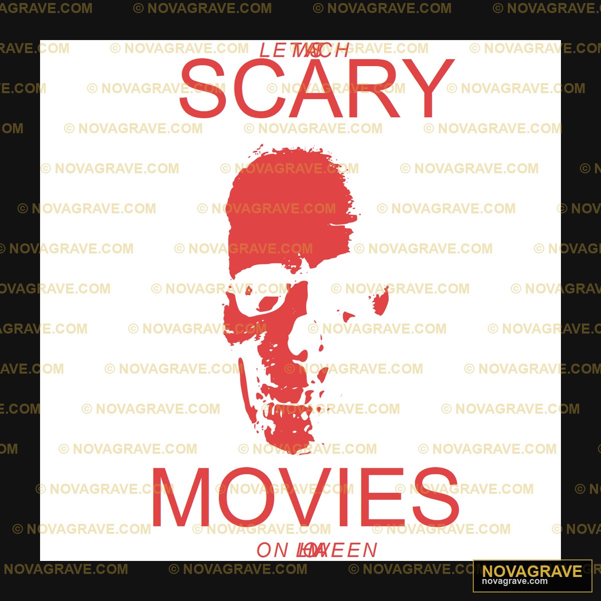 Scary Movies Halloween Skull DTF Design PNG
