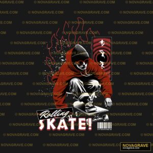 Skate T Shirt Design Streetwear Urban - DTF Transfer Design