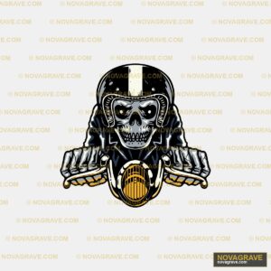 Skull Biker Vector Illustration Streetwear Urban - Design DTF