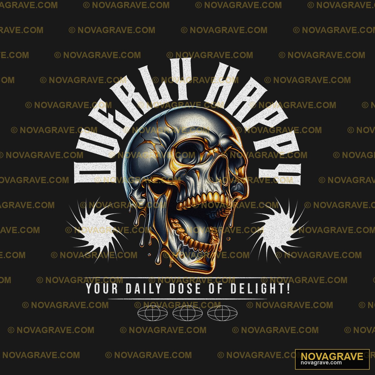 Skull Head With Fire And Flames On Black Back Streetwear Urban - DTF Transfer Design