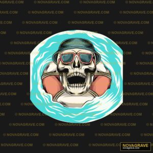 Skull In A Helmet And Goggles Vector Illustra Streetwear Urban - DTF Transfer Design