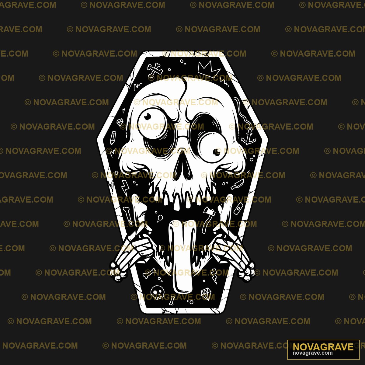 Skull With Bones And Bones Vector Streetwear Urban - Design DTF