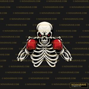 Skull With Boxing Gloves And Red Gloves Streetwear Urban - DTF Transfer Design
