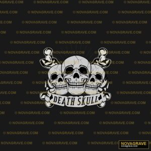Death Skull Trio DTF Design SVG for Streetwear & Urban Apparel