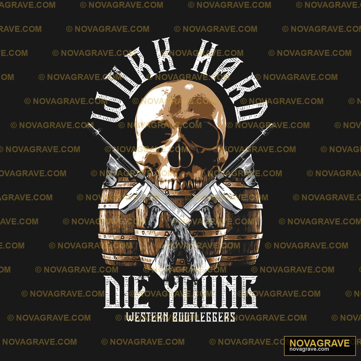 Skull With Crossed Rifles And Barrel Vector I Streetwear Urban - DTF Transfer Design