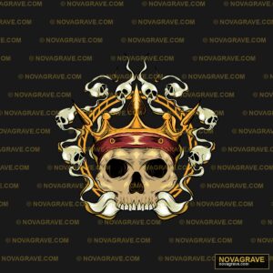 Skull With Crown And Bones Animals Wildlife - Design DTF