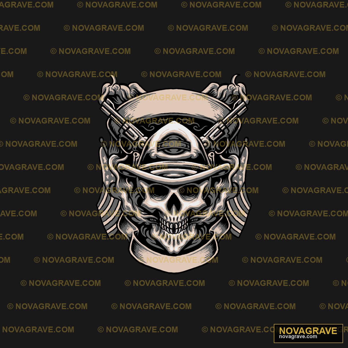 Skull With Helmet And Crossed Swords Streetwear Urban - Design DTF