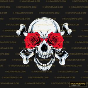 Skull With Roses And Bones Streetwear Urban - Design DTF