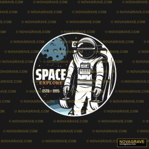 Space Explorer Astronaut Spaceman Vector Illu Nature Botanical - DTF Ontwerp
