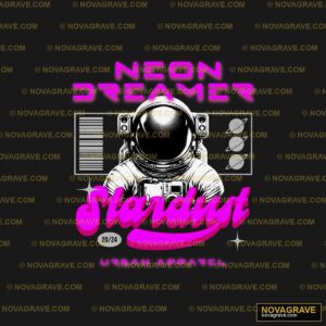 Space T Shirt Design By Spaceman Nature Botanical - Design DTF
