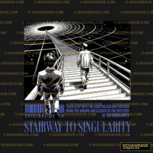 Stairway To Singularity By The Black Cat Animals Wildlife - DTF Transfer Design