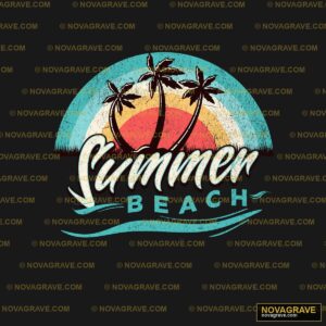 Summer Beach Logo Design Nature Botanical - Design DTF