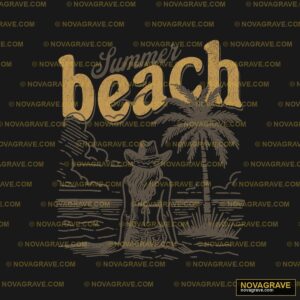 Summer Beach Logo Nature Botanical - Design DTF