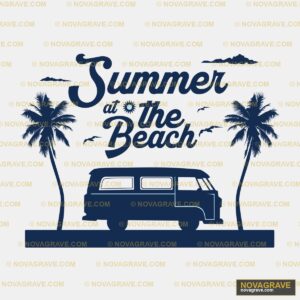 Summer In The Beach Nature Botanical - DTF Transfer Design