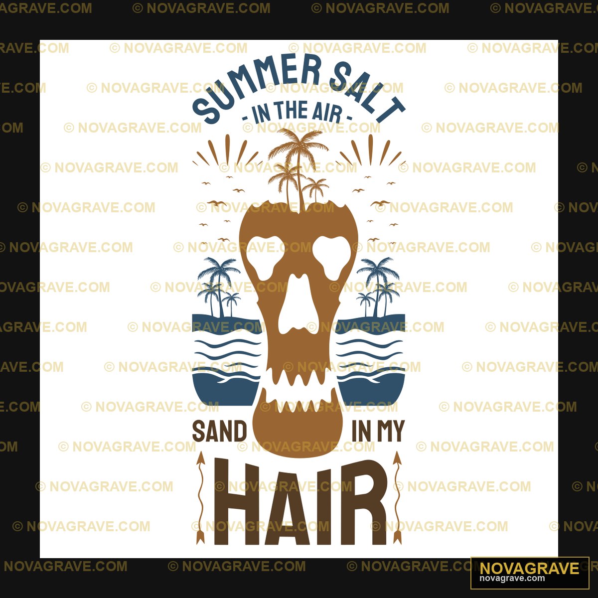 Summer Salt Sand In My Hair Other Designs - DTF Ontwerp