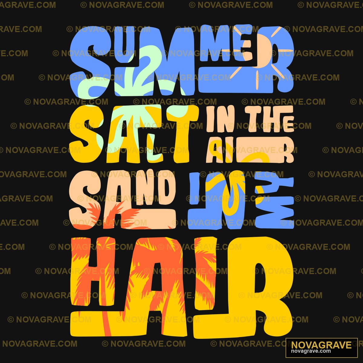 Summer Set Of Hand Drawn Letters Other Designs - DTF Transfer Design