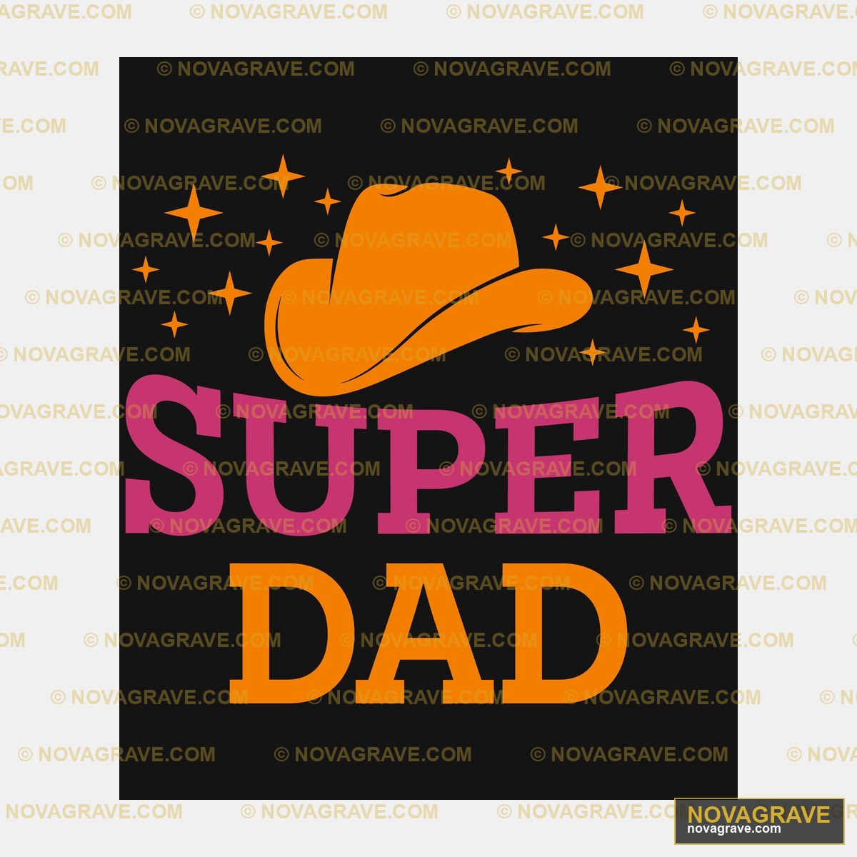 Super Dad T Shirt Design Family Kids - DTF Ontwerp