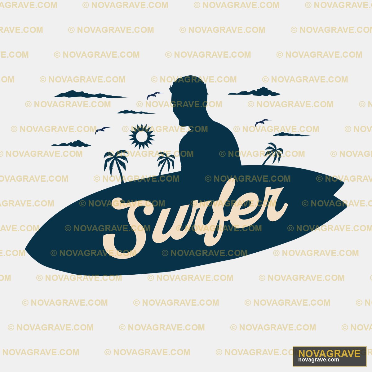 Surf Logo Sports Fitness - DTF Ontwerp