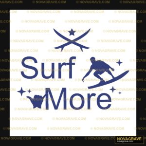 Surf More Logo Sports Fitness - DTF Transfer Design