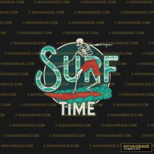 Surf Time Vector Illustration Sports Fitness - DTF Transfer Design