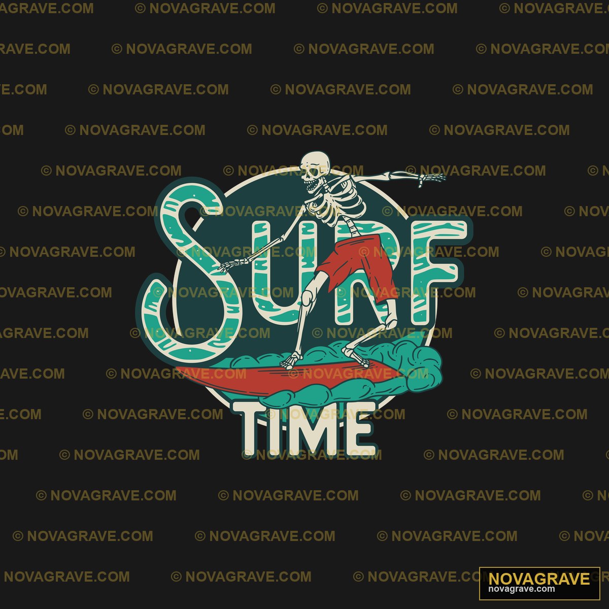 Surf Time Vector Illustration Sports Fitness - DTF Ontwerp